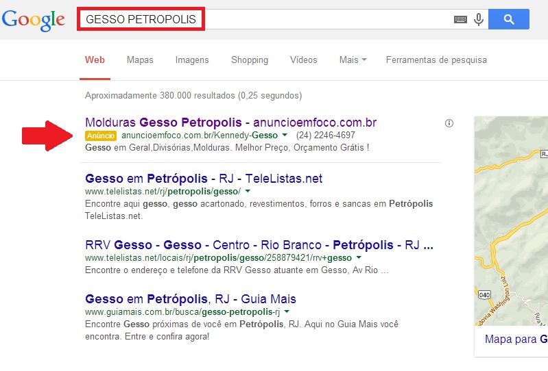 ANUNCIOS PATROCINADOS NO GOOGLE EM PETROPOLIS - PARTNER - RJ