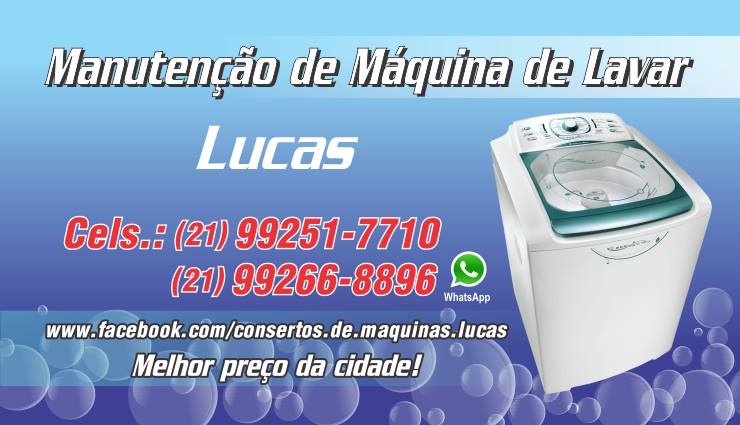 MANUTENÇÃO DE MÁQUINA DE LAVAR EM TERESÓPOLIS - WPP 99266-8896