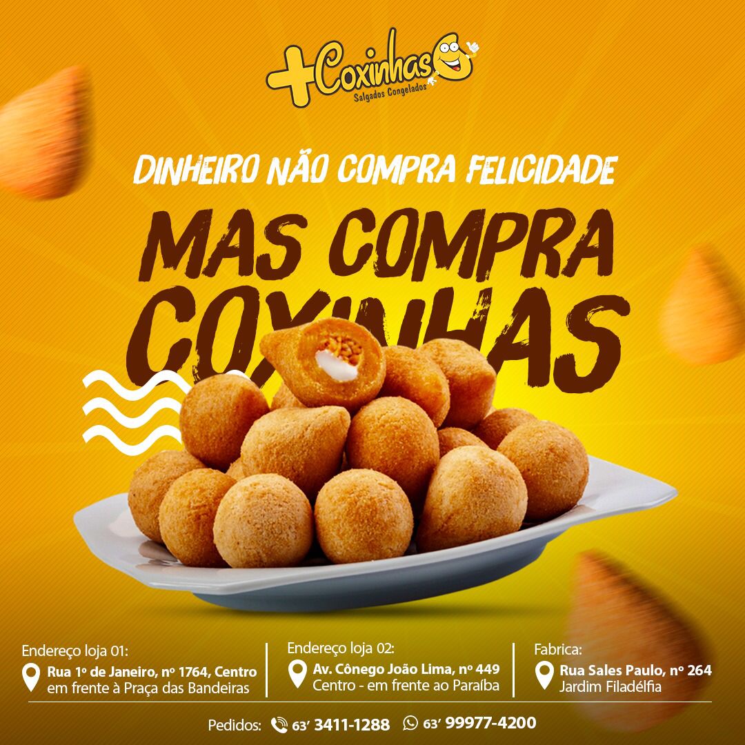 SALGADOS EM ARAGUAINA. + COXINHAS 