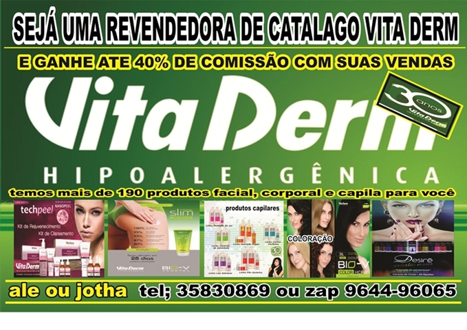 REVENDA DE CATÁLOGO VITA DERM NO RIO DE JANEIRO - WPP 96449-6065