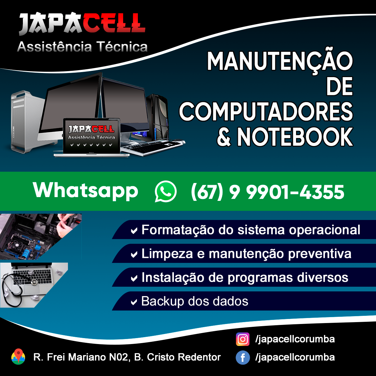 CONSERTO DE CELULARES EM CORUMBÁ - MS 