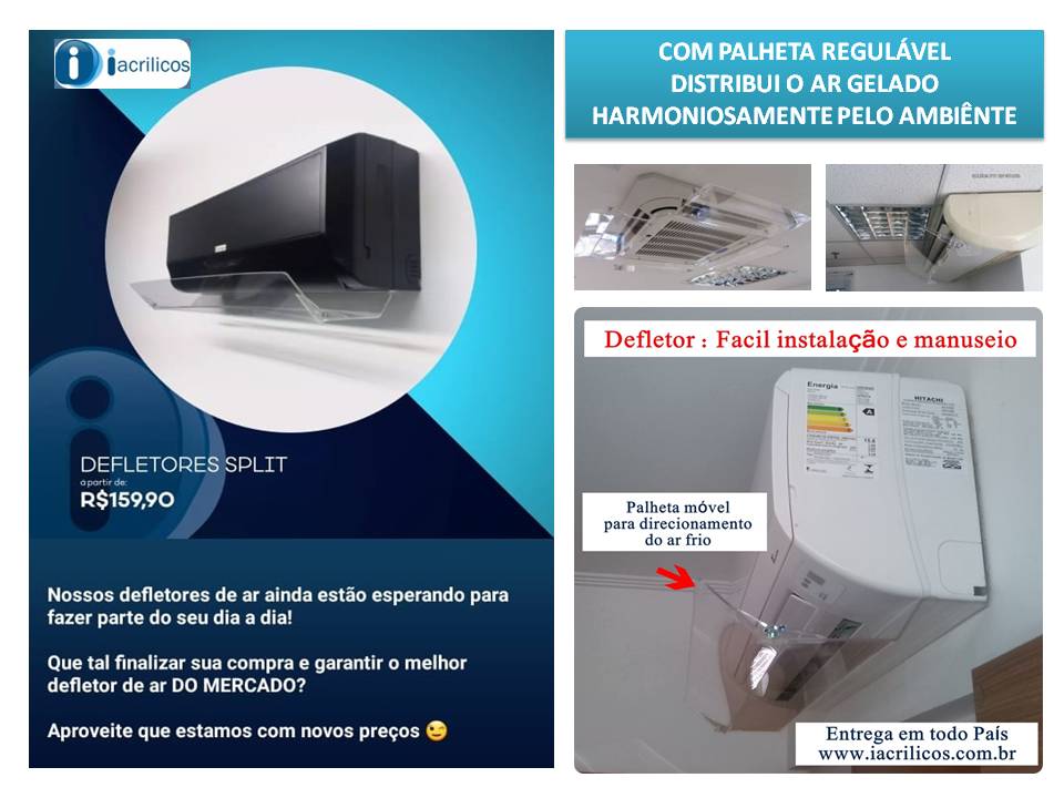 Defletor para Ar Condicionado em Belém do Pará  Entregamos em todo País