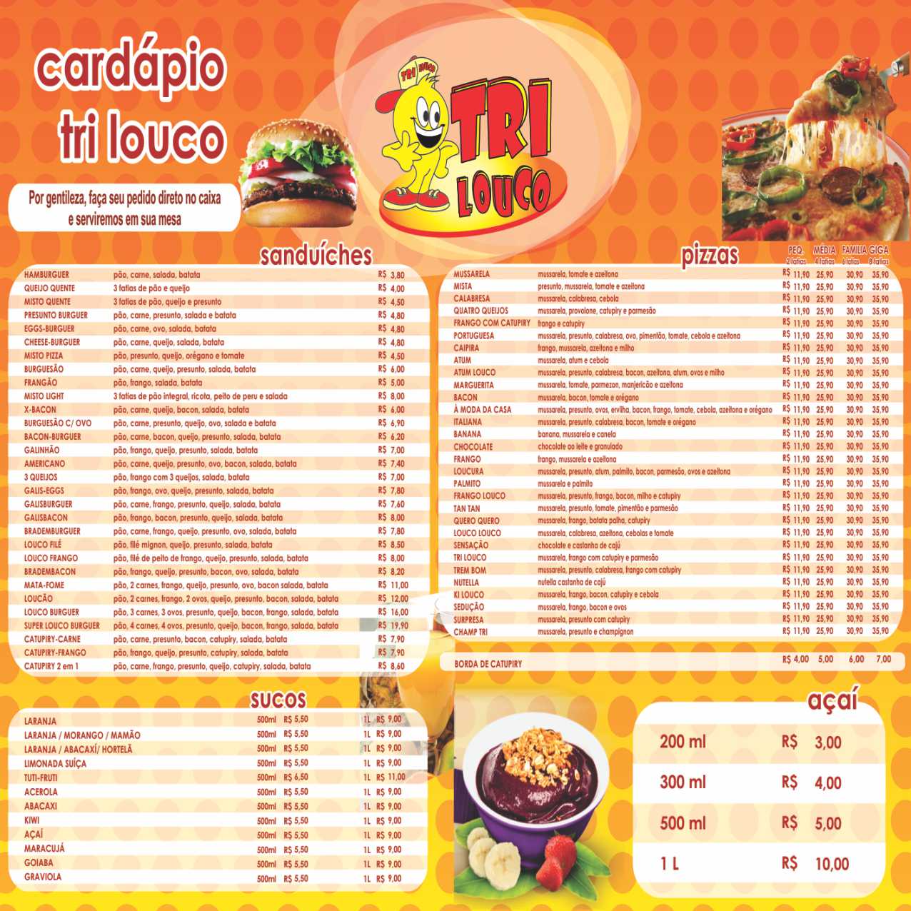 RESTAURANTE PIZZARIA LANCHONETE EM CAMPOS DOS GOYTACAZES - TRIO LOUCO