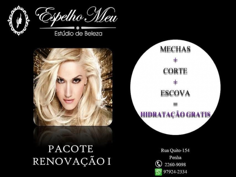 SALÃO DE BELEZA NA PENHA - ESPELHO MEU