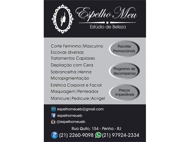SALÃO DE BELEZA NA PENHA - ESPELHO MEU