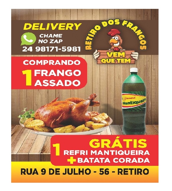 DISK ENTREGA FRANGO ASSADO NA PONTE ALTA RJ