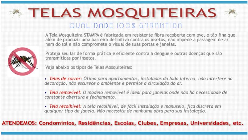 TELAS MOSQUITEIRAS EM NITERÓI - 2456-9448