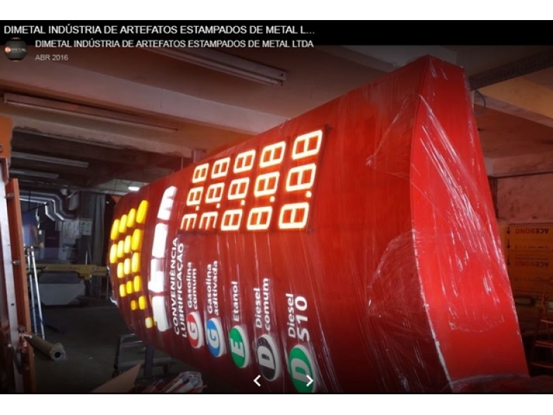 PAINÉIS E LETREIROS LUMINOSOS EM METAL EM MANAUS - AM