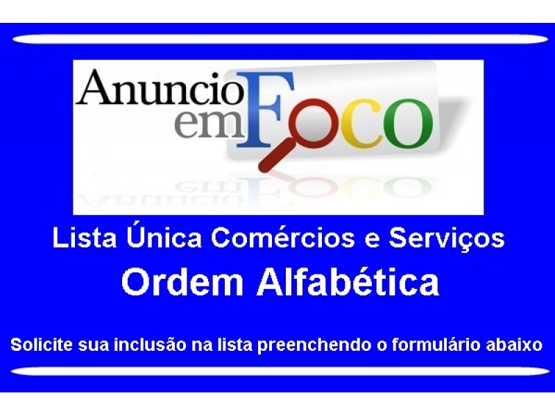 LISTA ÚNICA DE COMÉRCIOS E SERVIÇOS EM JUIZ DE FORA - MG